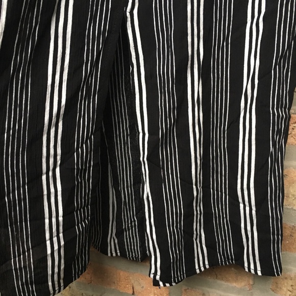 City Chic stripe play midi smocked black white NWT - Picture 6 of 8